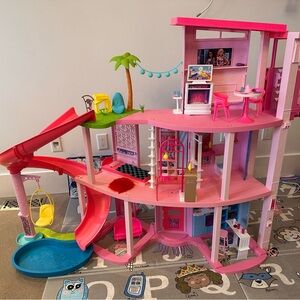 Barbie Dreamhouse with Pink and Red Features